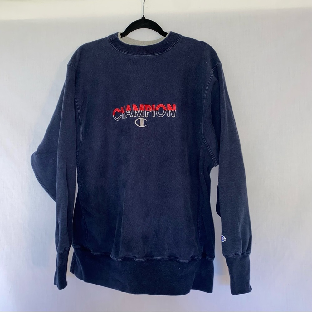 Champion Navy Blue Sweatshirt X-Large